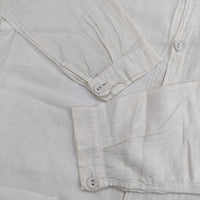 DMG コットンリネン ポケット付きロング 長袖シャツ ホワイト レディース ディーエムジー/ドミンゴ【中古】5-0312M∞