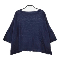 veritecoeur リネンガーゼ天竺プルオーバー VCC-252 Ｔシャツ カットソー ネイビー レディース ヴェリテクール【中古】5-0312M∞