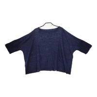 veritecoeur リネンガーゼ天竺プルオーバー VCC-252 Ｔシャツ カットソー ネイビー レディース ヴェリテクール【中古】5-0312M∞