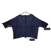 veritecoeur リネンガーゼ天竺プルオーバー VCC-252 Ｔシャツ カットソー ネイビー レディース ヴェリテクール【中古】5-0312M∞