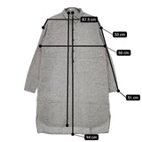 Gauze# リネンコットン ハーフボタン 千鳥格子 ワンピース ブラック ホワイト レディース ガーゼ【中古】5-0312M∞