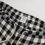 URBAN RESEARCH DOORS リネン ギンガムチェック イージー パンツ ブラック ベージュ レディース アーバンリサーチドアーズ【中古】5-0312M∞