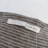 evam eva E111K003 リネン ボーダーベスト ノースリーブ Ｔシャツ カットソー ベージュ グレー レディース エヴァムエヴァ【中古】5-0529S∞