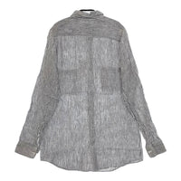 R&D.M.Co- リネンストライプ 長袖シャツ ネイビー ホワイト レディース オールドマンズテーラー【中古】5-0420M△