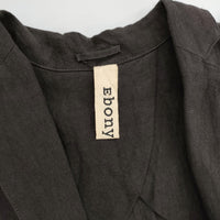 Ebonyivory リネン テーラードジャケット チャコールグレー レディース エボニーアイボリー【中古】5-0312M∞
