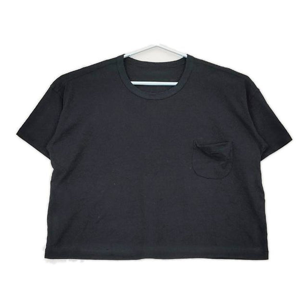nest Robe 01171-1152 ポケT コットン 半袖Ｔシャツ カットソー ブラック レディース ネストローブ【中古】5-0529S∞
