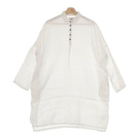 Honnete リネン WIDE SHIRT ONE PIECE ワンピース ホワイト レディース オネット【中古】5-0303M∞