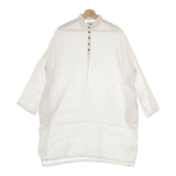 Honnete リネン WIDE SHIRT ONE PIECE ワンピース ホワイト レディース オネット【中古】5-0303M∞