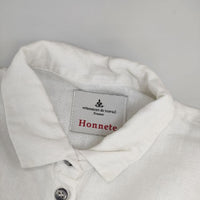 Honnete リネン WIDE SHIRT ONE PIECE ワンピース ホワイト レディース オネット【中古】5-0303M∞
