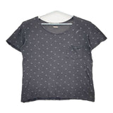 KAPITAL コットン 3 L 総柄 半袖Ｔシャツ カットソー ネイビー レディース キャピタル【中古】5-0529S∞