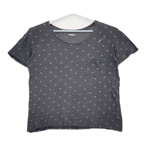 KAPITAL コットン 3 L 総柄 半袖Ｔシャツ カットソー ネイビー レディース キャピタル【中古】5-0529S∞