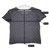 KAPITAL コットン 3 L 総柄 半袖Ｔシャツ カットソー ネイビー レディース キャピタル【中古】5-0529S∞