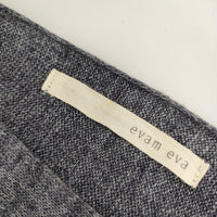 evam eva E111K028 リネンコットン ワイド 半袖 セーター ニット ネイビー レディース エヴァムエヴァ【中古】5-0312M∞