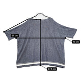 evam eva E111K028 リネンコットン ワイド 半袖 セーター ニット ネイビー レディース エヴァムエヴァ【中古】5-0312M∞