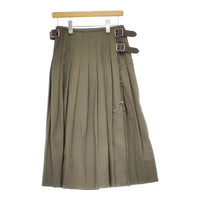 O'NEIL OF DUBLIN プリーツ ラップ 巻き XS ロングスカート カーキ レディース オニールオブダブリン【中古】5-0312M∞