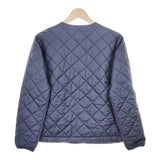 DANSKIN DC39311 QUILTING PUFF JACKET サイズL ノーカラー 中綿 ブルゾン ネイビー レディース ダンスキン【中古】4-1123T♪