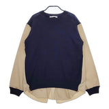 ASTRAET シャツ切替 セーター ニット ベージュ ネイビー レディース アストラット【中古】5-0312M∞