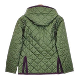 LAVENHAM フード着脱可 サイズ36 ブルゾン キルティングジャケット グリーン レディース ラベンハム【中古】4-1123T♪