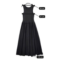 GRACE Class アメスリニットギャザーワンピース 定価42900円 ノースリーブドレス ワンピース 24SS ブラック レディース グレース クラス【中古】5-0602S∞