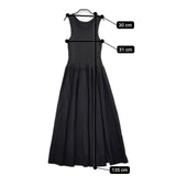 GRACE Class アメスリニットギャザーワンピース 定価42900円 ノースリーブドレス ワンピース 24SS ブラック レディース グレース クラス【中古】5-0602S∞