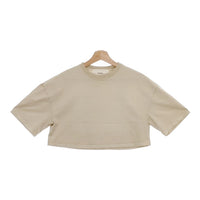 TODAYFUL 12410605 クロップドコットンTシャツ サイズF 定価8250円 半袖 カットソー 24SS ベージュ レディース トゥデイフル【中古】4-1129S♪