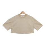 TODAYFUL 12410605 クロップドコットンTシャツ サイズF 定価8250円 半袖 カットソー 24SS ベージュ レディース トゥデイフル【中古】4-1129S♪
