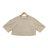 TODAYFUL 12410605 クロップドコットンTシャツ サイズF 定価8250円 半袖 カットソー 24SS ベージュ レディース トゥデイフル【中古】4-1129S♪