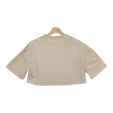 TODAYFUL 12410605 クロップドコットンTシャツ サイズF 定価8250円 半袖 カットソー 24SS ベージュ レディース トゥデイフル【中古】4-1129S♪