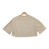 TODAYFUL 12410605 クロップドコットンTシャツ サイズF 定価8250円 半袖 カットソー 24SS ベージュ レディース トゥデイフル【中古】4-1129S♪
