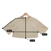 TODAYFUL 12410605 クロップドコットンTシャツ サイズF 定価8250円 半袖 カットソー 24SS ベージュ レディース トゥデイフル【中古】4-1129S♪