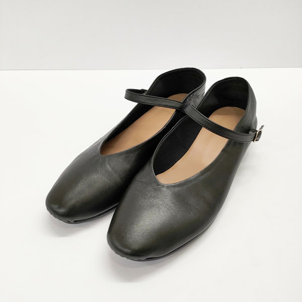 moumoune ストラップシューズ サイズ25 1/2cm シューズ・靴 ブラック レディース ムゥムゥヌゥ【中古】4-1216G◎