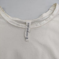 mina perhonen mer ys8394 刺繍 半袖Ｔシャツ カットソー ホワイト レディース ミナペルホネン【中古】5-0602S∞