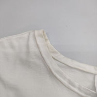 mina perhonen mer ys8394 刺繍 半袖Ｔシャツ カットソー ホワイト レディース ミナペルホネン【中古】5-0602S∞