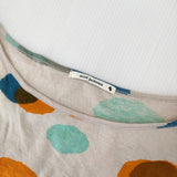 mina perhonen rain star qs8379 コットン 36 長袖Ｔシャツ カットソー ロンＴ グレージュ マルチ レディース ミナペルホネン【中古】5-0106M∞