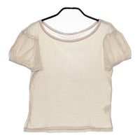 mina perhonen creme Ls8675 サイズ1 半袖Ｔシャツ カットソー ベージュ レディース ミナペルホネン【中古】5-0602S∞