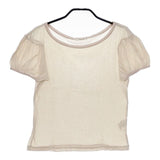 mina perhonen creme Ls8675 サイズ1 半袖Ｔシャツ カットソー ベージュ レディース ミナペルホネン【中古】5-0602S∞