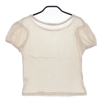 mina perhonen creme Ls8675 サイズ1 半袖Ｔシャツ カットソー ベージュ レディース ミナペルホネン【中古】5-0602S∞