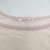 mina perhonen creme Ls8675 サイズ1 半袖Ｔシャツ カットソー ベージュ レディース ミナペルホネン【中古】5-0602S∞