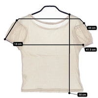 mina perhonen creme Ls8675 サイズ1 半袖Ｔシャツ カットソー ベージュ レディース ミナペルホネン【中古】5-0602S∞