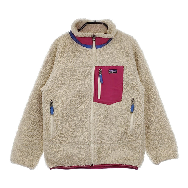 patagonia ガールズレトロX GIRLS RETRO-X JACKET Lサイズ キッズ 65621 ジャケット アイボリー ピンク レディース パタゴニア【中古】4-1204T△