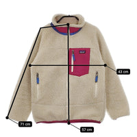 patagonia ガールズレトロX  GIRLS RETRO-X JACKET Lサイズ キッズ 65621 ジャケット アイボリー  ピンク レディース パタゴニア【中古】4-1204T△