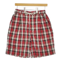 CHILD WOMAN マドラスチェック ショートパンツ ハーフパンツ ショーツ レッド レディース チャイルドウーマン【中古】5-0602S∞