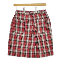 CHILD WOMAN マドラスチェック ショートパンツ ハーフパンツ ショーツ レッド レディース チャイルドウーマン【中古】5-0602S∞