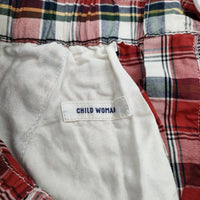 CHILD WOMAN マドラスチェック ショートパンツ ハーフパンツ ショーツ レッド レディース チャイルドウーマン【中古】5-0602S∞