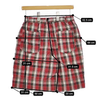 CHILD WOMAN マドラスチェック ショートパンツ ハーフパンツ ショーツ レッド レディース チャイルドウーマン【中古】5-0602S∞