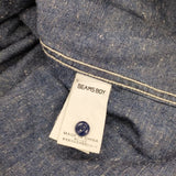 BEAMS BOY インディゴ染め 備後産地 デニム エプロン付き ノースリーブ ワンピース ブルー レディース ビームスボーイ【中古】5-0602S∞