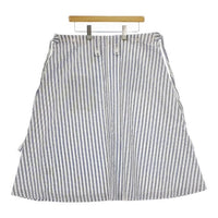 BEAMS BOY シアサッカー ウエスト紐 ストライプ ロングスカート ホワイト ブルー レディース ビームスボーイ【中古】5-0222M∞