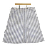 BEAMS BOY シアサッカー ウエスト紐 ストライプ ロングスカート ホワイト ブルー レディース ビームスボーイ【中古】5-0222M∞