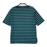 SAINT JAMES ボーダー T1 半袖Ｔシャツ カットソー ネイビー グリーン レディース セントジェームス【中古】5-0602S∞