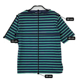 SAINT JAMES ボーダー T1 半袖Ｔシャツ カットソー ネイビー グリーン レディース セントジェームス【中古】5-0602S∞
